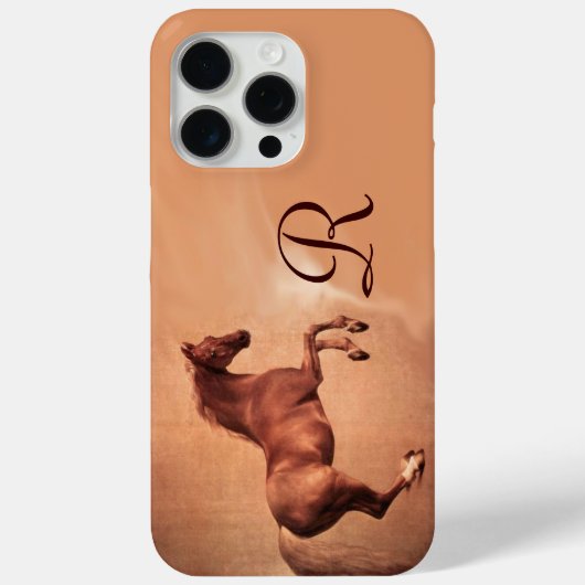 RED HORSE Antiek Pink Monogram Case-Mate iPhone Case (Achterkant)
