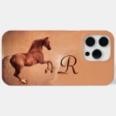 RED HORSE Antiek Pink Monogram Case-Mate iPhone Case (Achterkant (horizontaal))