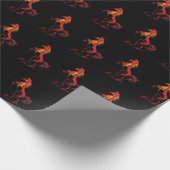 Red Horse Fire Art Cadeaupapier (Hoek)