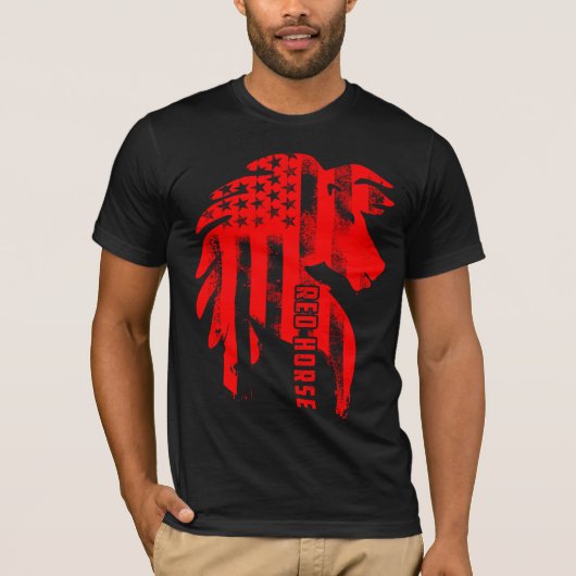 RED HORSE Flag T-shirt (Voorkant)