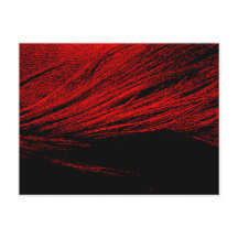 Red Horse Mane Abstract Briefkaart