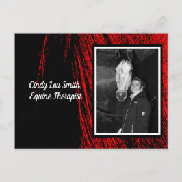 Red Horse Mane Abstract Foto Briefkaart