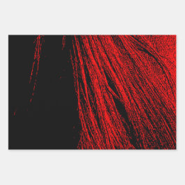 Red Horse Mane Abstract inpakpapier vellen