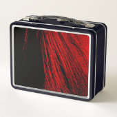 Red Horse Mane Abstract Metal Lunchbox (Achterkant)