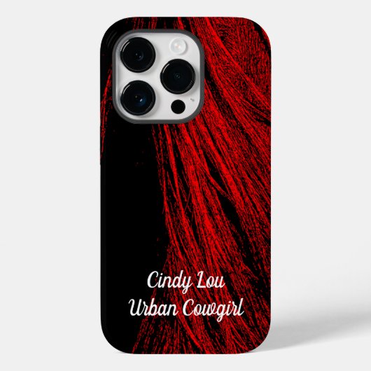 Red Horse Mane Abstract Mobiele Telefoon Case (Achterkant)