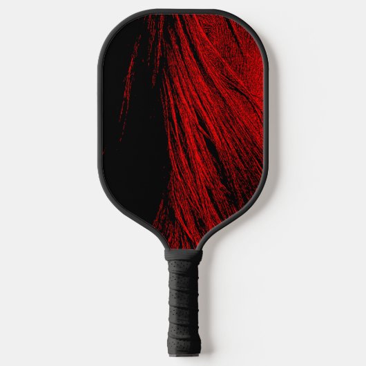 Red Horse Mane Abstract Pickleball Paddle (Voorkant)