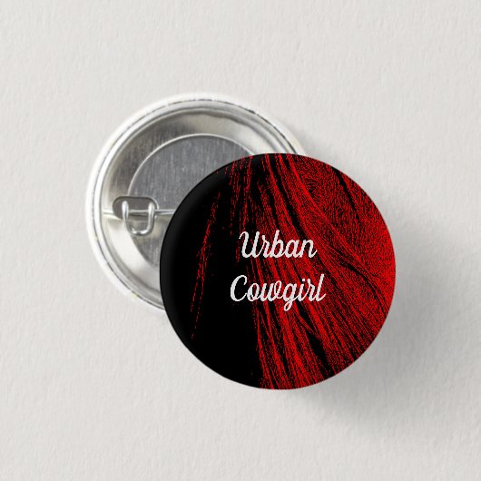 Red Horse Mane Abstract Pin Button (Voorkant /achterkant)