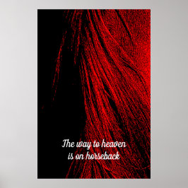 Red Horse Mane Abstract Poster