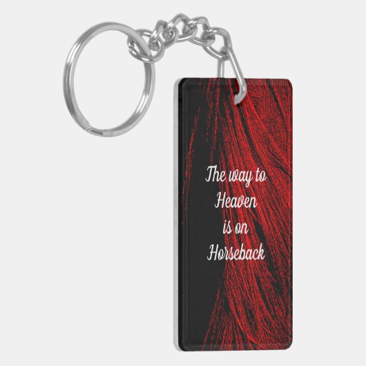 Red Horse Mane Abstract Quote Acryl Sleutelhanger (Voorkant Links)
