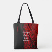 Red Horse Mane Abstract Quote Canvas tas (Achterkant)