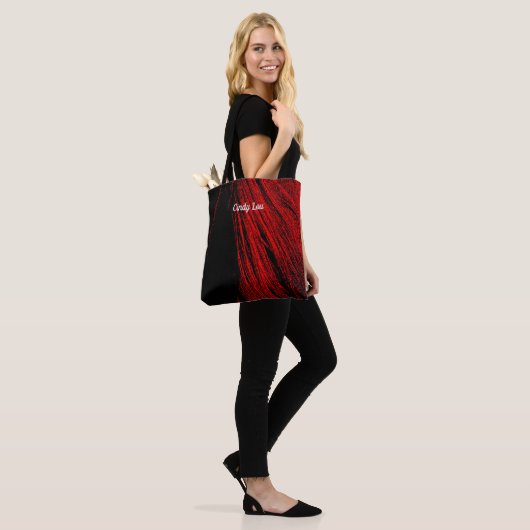Red Horse Mane Abstract Quote Canvas tas (Op model)