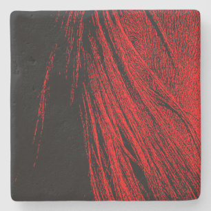 Red Horse Mane Abstract stenen Onderzetter