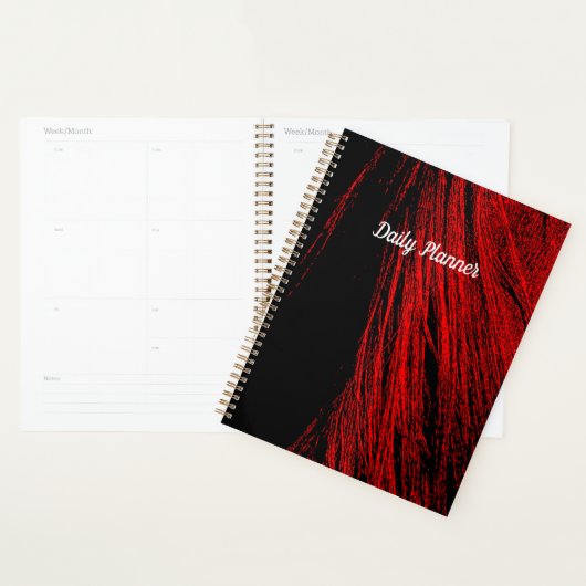 Red Horse Mane Abstracte dagelijkse planner (Display)