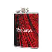 Red Horse Mane Abstracte Drink kolf Heupfles (Links)