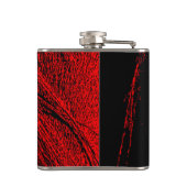 Red Horse Mane Abstracte Drink kolf Heupfles (Achterkant)