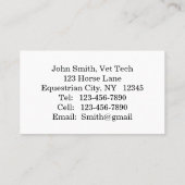 Red Horse Mane Abstracte foto Visitekaartjes (Achterkant)