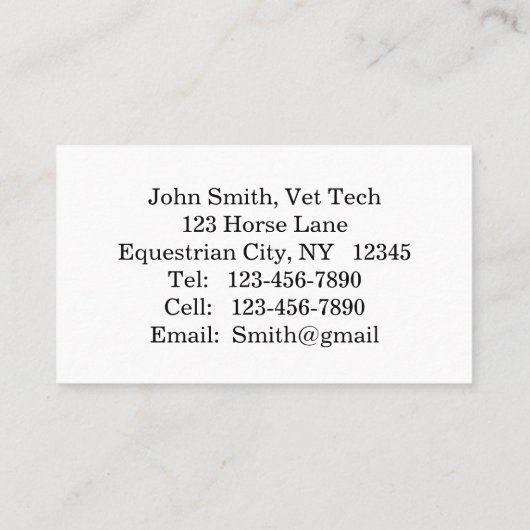 Red Horse Mane Abstracte foto Visitekaartjes (Achterkant)