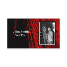 Red Horse Mane Abstracte foto Visitekaartjes