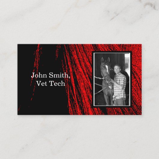 Red Horse Mane Abstracte foto Visitekaartjes (Voorkant)