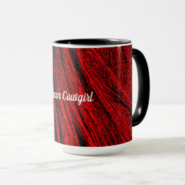 Red Horse Mane Abstracte koffie Mok