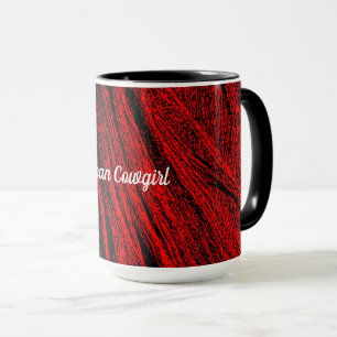 Red Horse Mane Abstracte koffie Mok