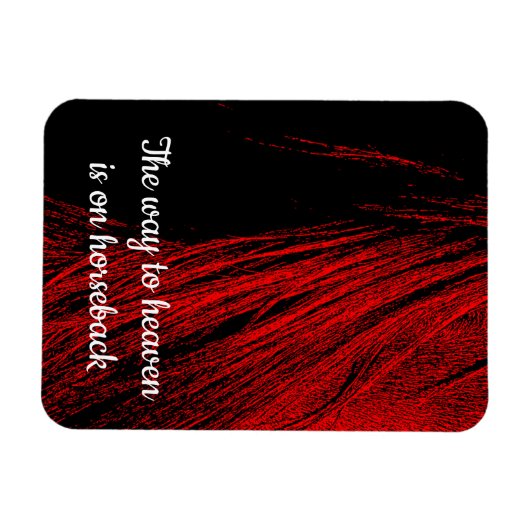 Red Horse Mane Abstracte soepele magneet (Horizontaal)