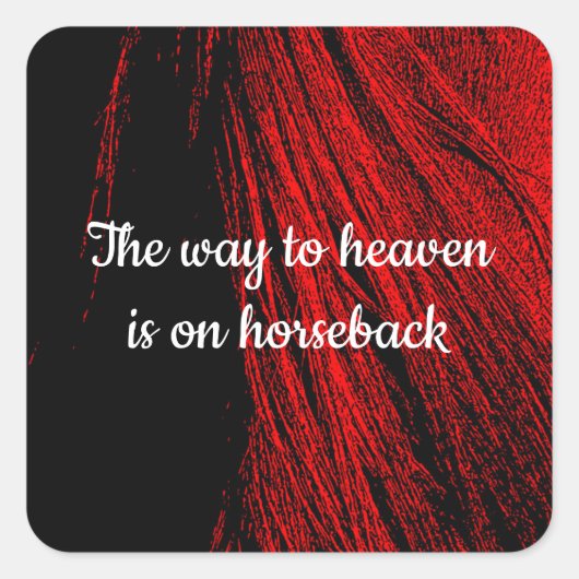 Red Horse Mane Abstracte Stickers (Voorkant)