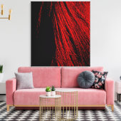 Red Horse Mane Abstracte Stretched Canvas Print (Insitu (Woonkamer))