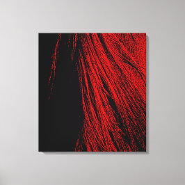 Red Horse Mane Abstracte Stretched Canvas Print