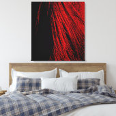 Red Horse Mane Abstracte Stretched Canvas Print (Insitu (Slaapkamer))