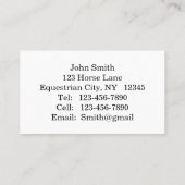 Red Horse Mane Abstracte Visitekaartjes (Achterkant)