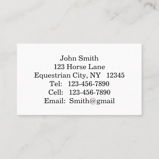 Red Horse Mane Abstracte Visitekaartjes (Achterkant)