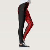 Red Horse Mane Abstracte Vrouwen Leggings (Rechts)