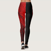 Red Horse Mane Abstracte Vrouwen Leggings (Achterkant)