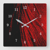 Red Horse Mane Abstracte wandklok (Voorkant)