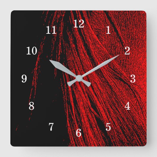 Red Horse Mane Abstracte wandklok (Voorkant)