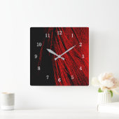 Red Horse Mane Abstracte wandklok (Huis)