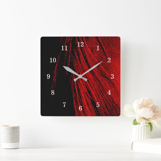 Red Horse Mane Abstracte wandklok (Huis)