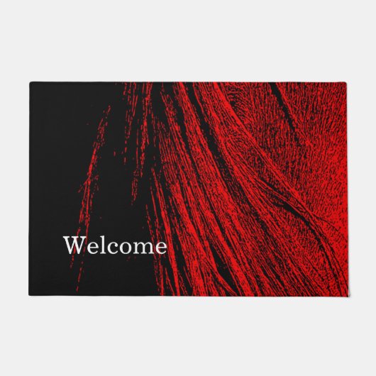 Red Horse Mane Abstracte welkomstmat Deurmat (Voorkant)