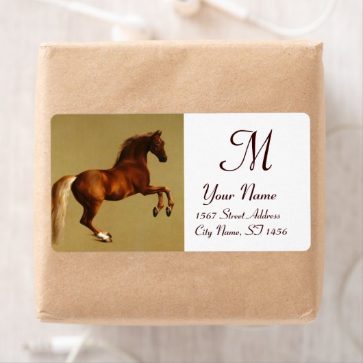 RED HORSE MONOGRAM, bruin wit Etiket (Insitu)