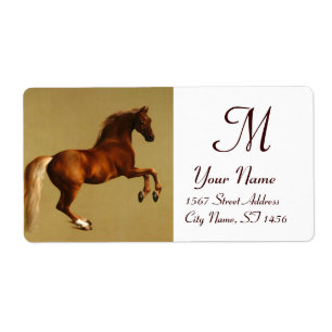 RED HORSE MONOGRAM, bruin wit Etiket