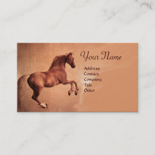 RED HORSE Monogram Gold Metallic Visitekaartje