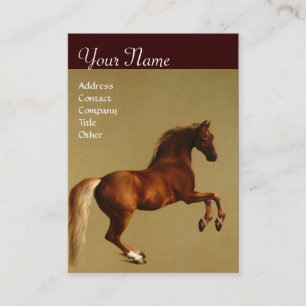 RED HORSE Monogram Gold Metallic Visitekaartje