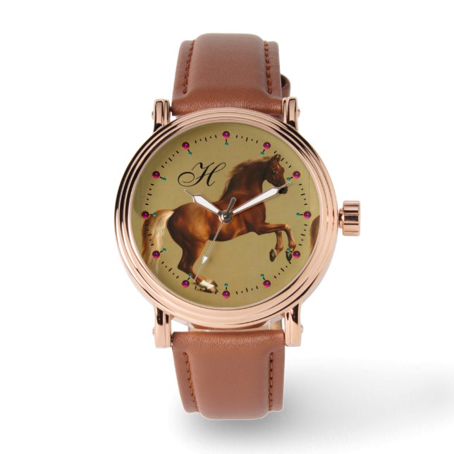 RED HORSE MONOGRAM HORLOGE (Voorkant)