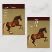 RED HORSE Monogram Platinum Metallic Visitekaartje (Voorkant / Achterkant)