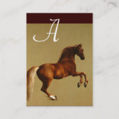 RED HORSE Monogram Platinum Metallic Visitekaartje (Achterkant)