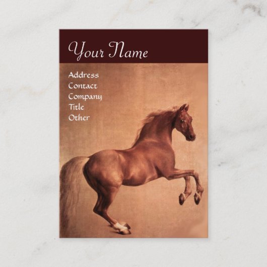 RED HORSE Monogram Visitekaartje (Voorkant)