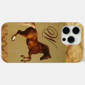 RED HORSE Parchment Monogram Case-Mate iPhone Case (Achterkant (horizontaal))