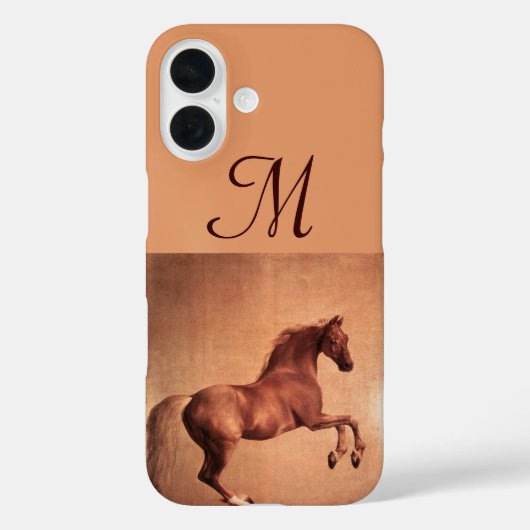 RED HORSE Parchment Monogram Case-Mate iPhone Case (Achterkant)