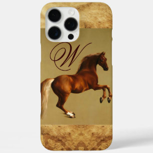 RED HORSE Parchment Monogram iPhone 16 Pro Max Hoesje